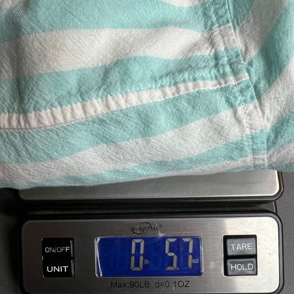 Old Navy 1/2 Button Womens Striped Cotton Shirt Small Capsule Minimalist Coastal - Picture 12 of 13